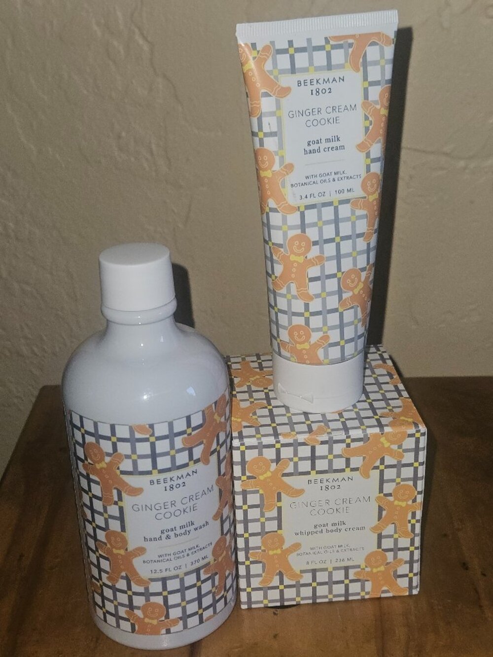 BEEKMAN 1802 Ginger Cream Cookie Ultimate 3pc Goat Milk Body Care Set
